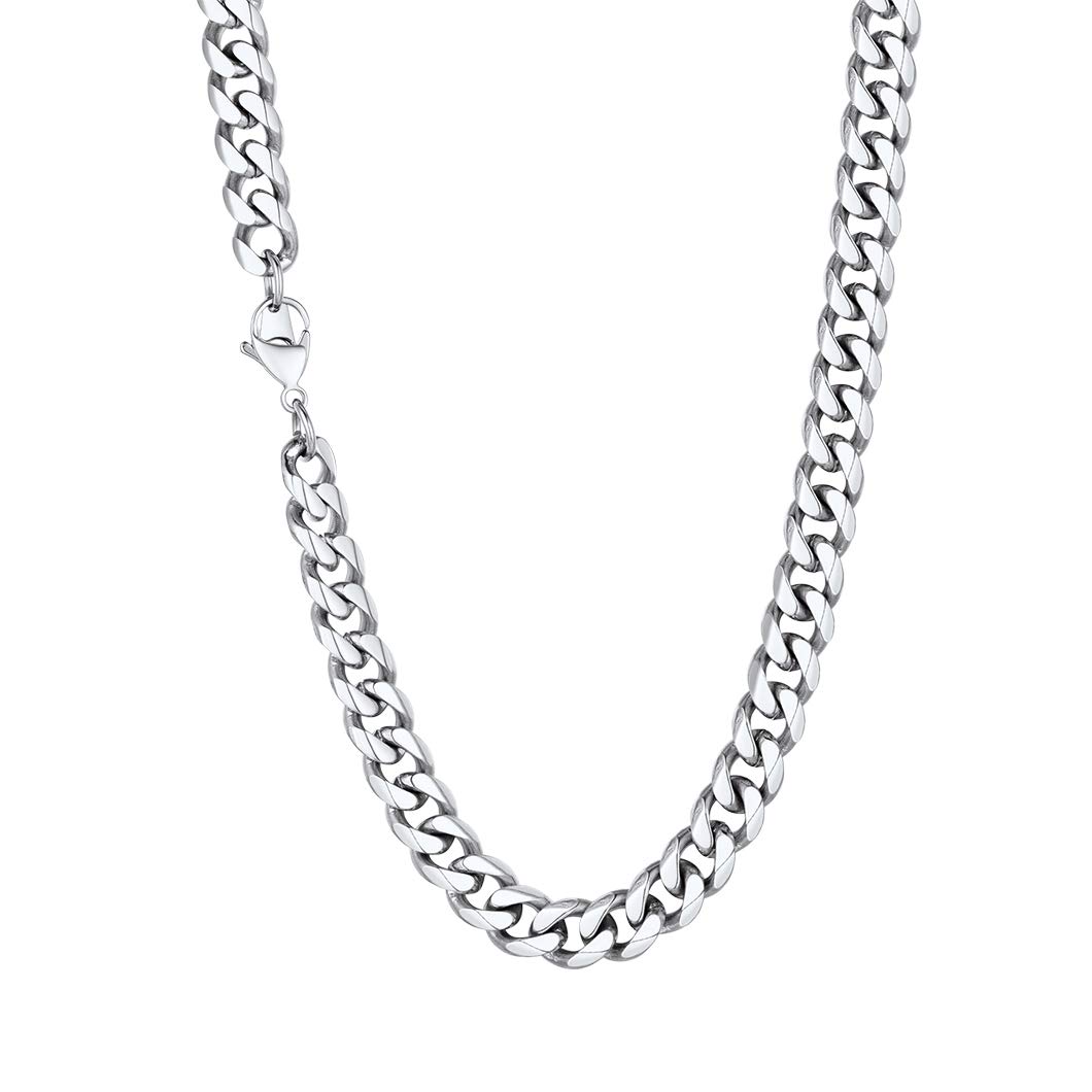 Richsteel Herren Halskette Klassische Panzerkette 3/6/9/12mm