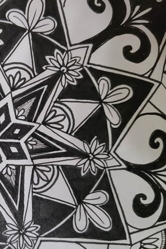 Journal mandala dessiné à la main carnet de croquis rigide relié