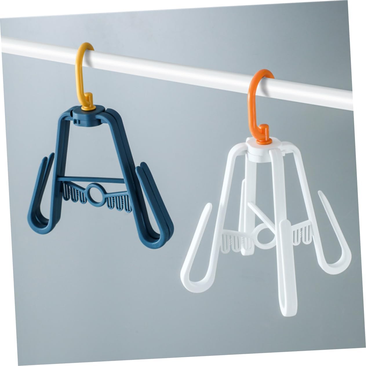 Cabilock 3 Pcs Rotating Shoe Drying Rack Foldable Plastic Hanging Organizer
