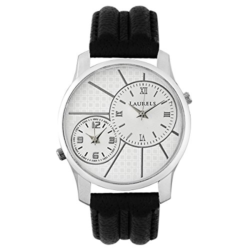 Buy Laurels Invictus Silver Dial Dual Function Wrist Watch For Men