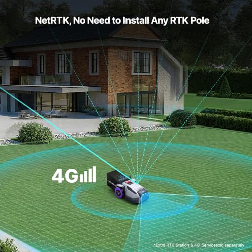 Image of ANTHBOT N8 Robotic Lawn Mower with Sweepe 3 /8 Acre, 4-in-1 Auto Dump NRTK
