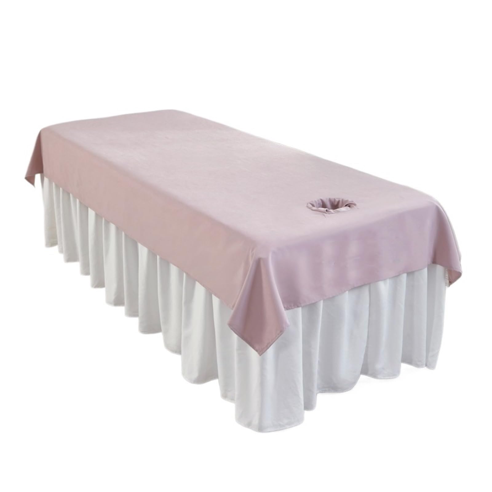 RGOEMHJ 120x230cm 1Pcs Plain Beauty Salon Bed Sheets SPA Massage Tuina Anti-shrink Soft Skin-friendly Bedding Table Cover With/no Hole for Massage Tables(Pink,120x230 with hole)
