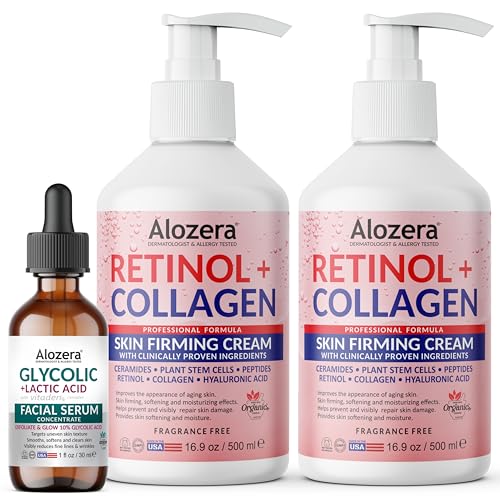 Retinol + Collagen Firming Body Lotion 2 Pack & AHA Serum Skincare Bundle