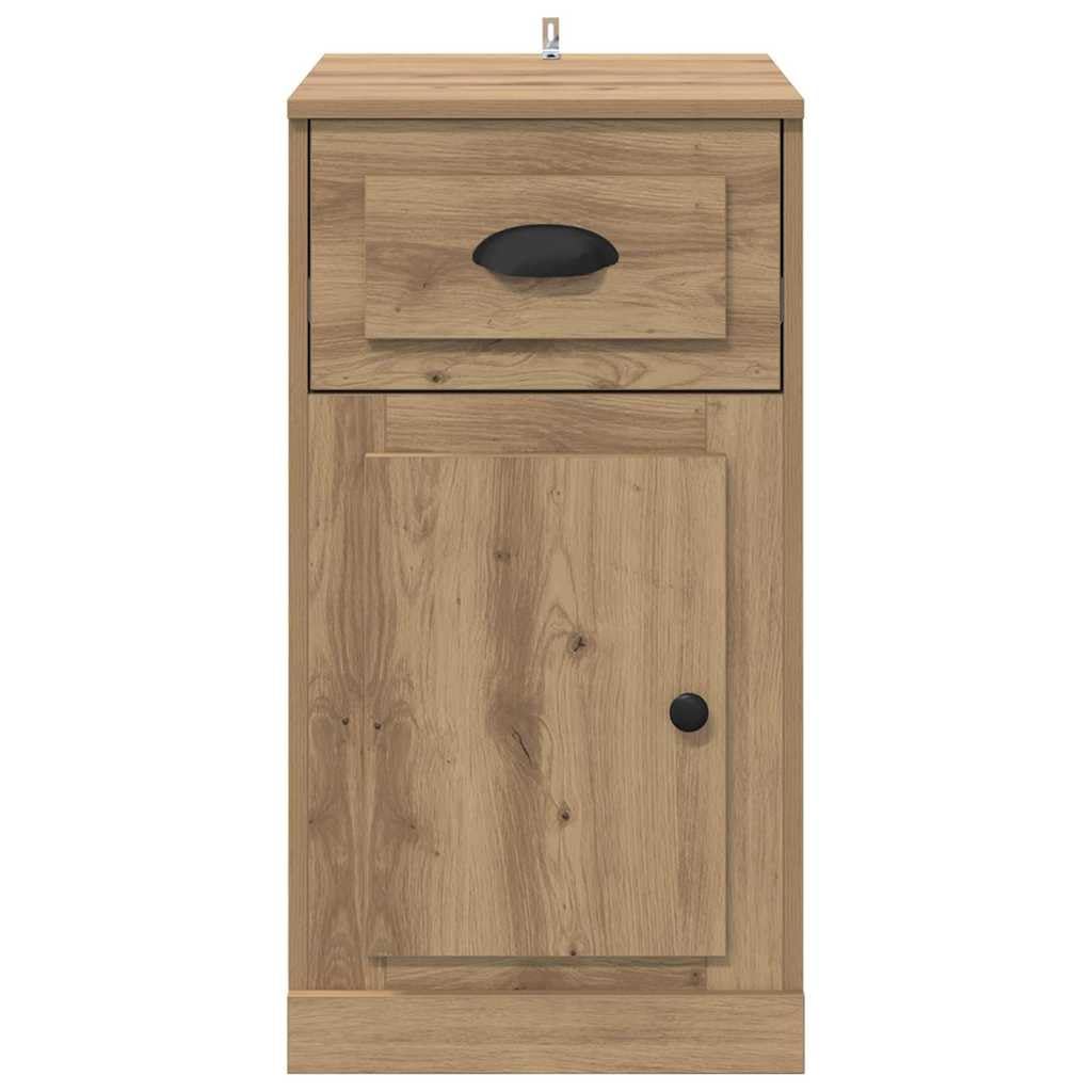 vidaXL Seitenschrank Artisan-Eiche 40 x 50 x 75 cm Holzwerkstoff, Moderner rechteckiger Wohnzimmerschrank, haltbare Aufbewahrung, viel Platz, seitliche Schubladen, Holzdesign