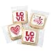 Cookies Gift Baskets Box for Men Women Kids | Heart Love Cookie Treats decorated | Individually Wrapped Sugar | Nut Free | 4 Pack Val Day