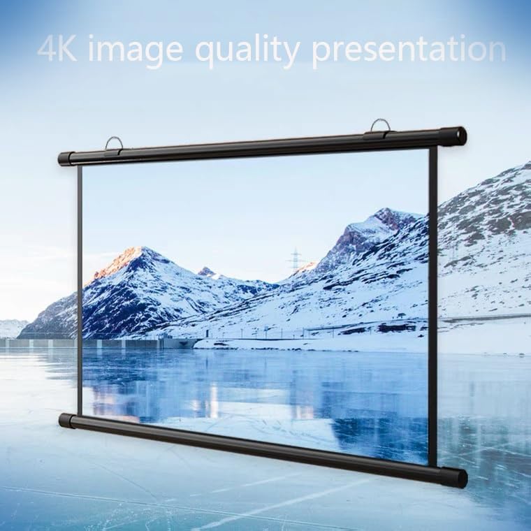 Pantalla manual retractable 30 pulgadas 16:9 para proyector miniatura 5