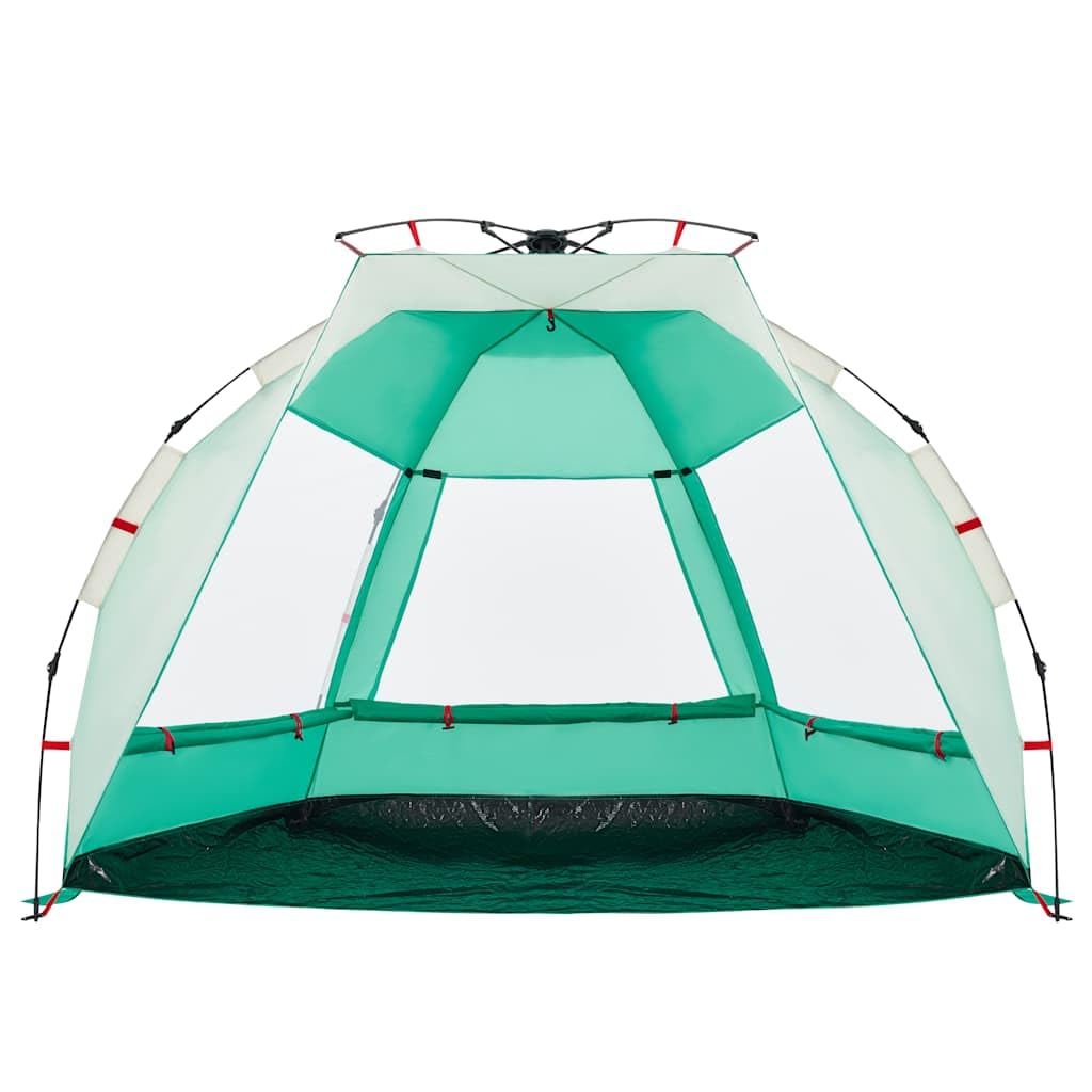 Namiot plażowy dla 2 osób, morska zieleń, Quick Release, namiot plażowy typu pop-up, wodoszczelny, poliester 190T z powłoką PU, przenośny namiot kempingowy dla dzieci, 200 x 128 x 146 cm