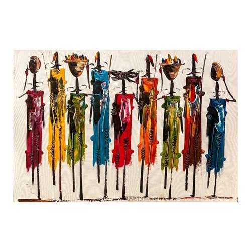 Toile abstraite femme africaine pour habiller un mur vide de salon