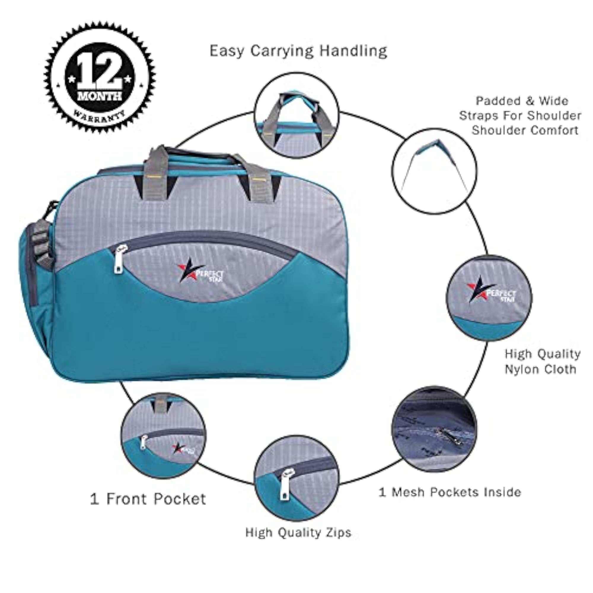 Duffle Trolley Bags for Travel with Wheel, 60 Litre