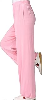 ala Chun Tai Chi Pantalón Suelto, Pantalones De Chi-Silk De Hielo para Hombres Mujeres Kung Fu Pantalones, Pantalones De Artes Marciales con Bolsillo(Size:l,Color:Rosa)