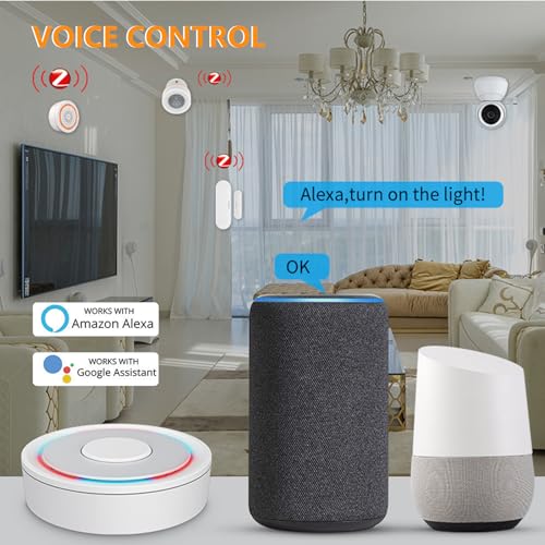 ZigBee Gateway and Bluetooth Hub, 2.4 GHz Dual Mode ZigBee Gateway, Wireless Smart Home Bridge Support Tuya Devices Remote Control, Gateway Hub Support Voice Control via Alexa – Image 4