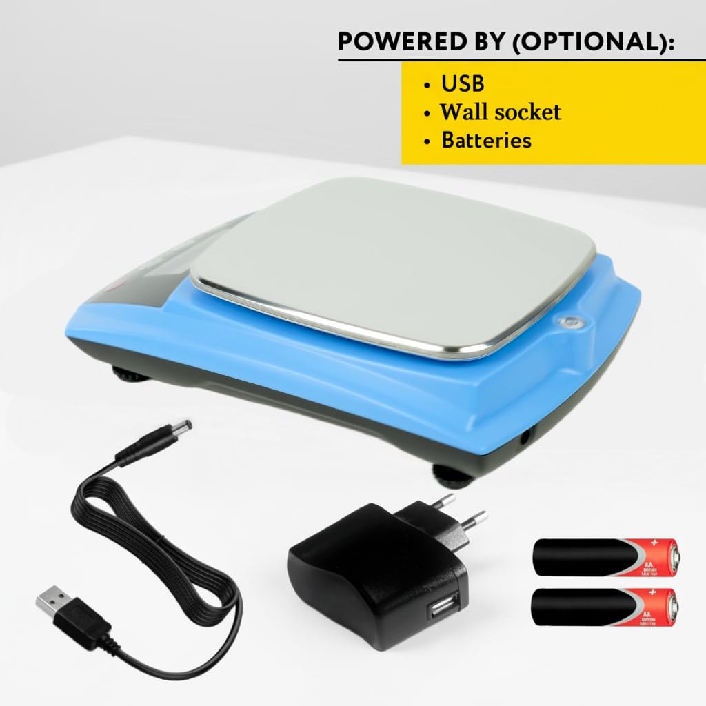 Eosphorus Bilancia Elettronica di Alta Precisione 600g/0,01g per Laboratorio, Gioielleria e Cucina, Bilancia Digitale Portatile, Alimentazione USB e Adattatore AC Incluso