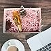 JHESAO 1LB Crinkle Cut Paper Shredded Paper for Gift Box Baskets Filler, Pink Crinkle Cut Paper Shred Filler Confetti for Packaging