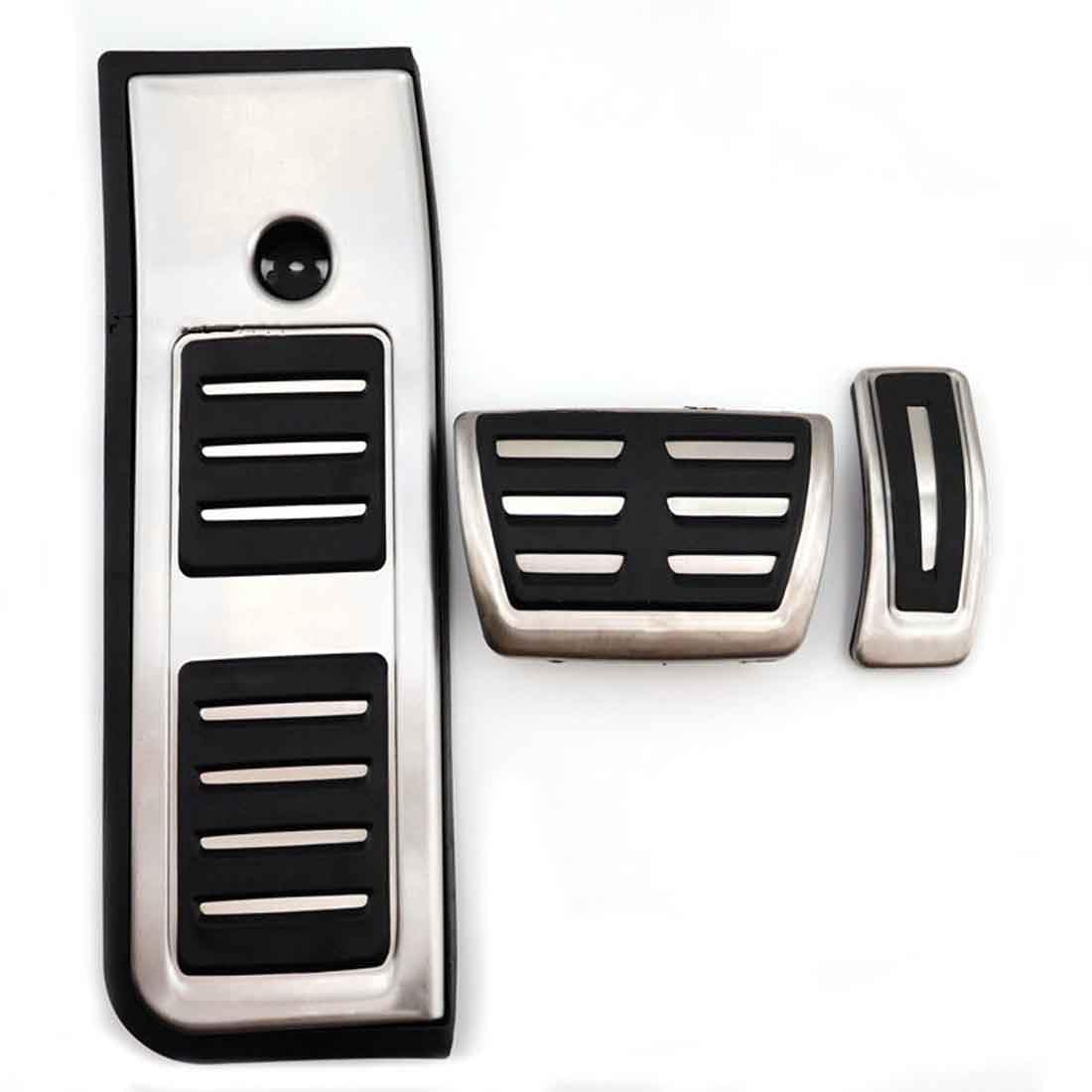 Copri Pedali per Audi A6 C6 C7 C8 2004-2022, Pedale Antiscivolo per Pedale Sinistro Auto in Metallo Pedaliera per Auto Adatta Auto Poggiapiedi,AT
