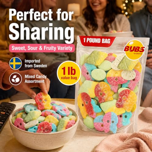 Bubs Sour Candy Mix, 1 lb Swedish Gummies - image 4