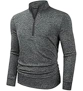 TAPULCO Mens Thermal Fleece Lined Quarter Zip Long Sleeve Pullover Sweatshirt Casual Soft Stretch...