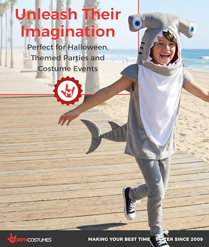 Disfraz de tiburón Morph para niños talla Large miniatura 6