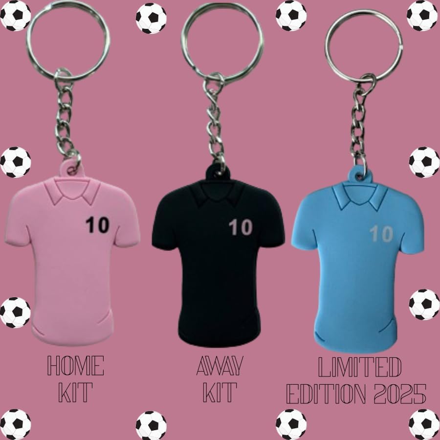 International Miami Home Jersey PVC Key Chain Keychain Messi 10 3D Printed Text and Number - Image 4