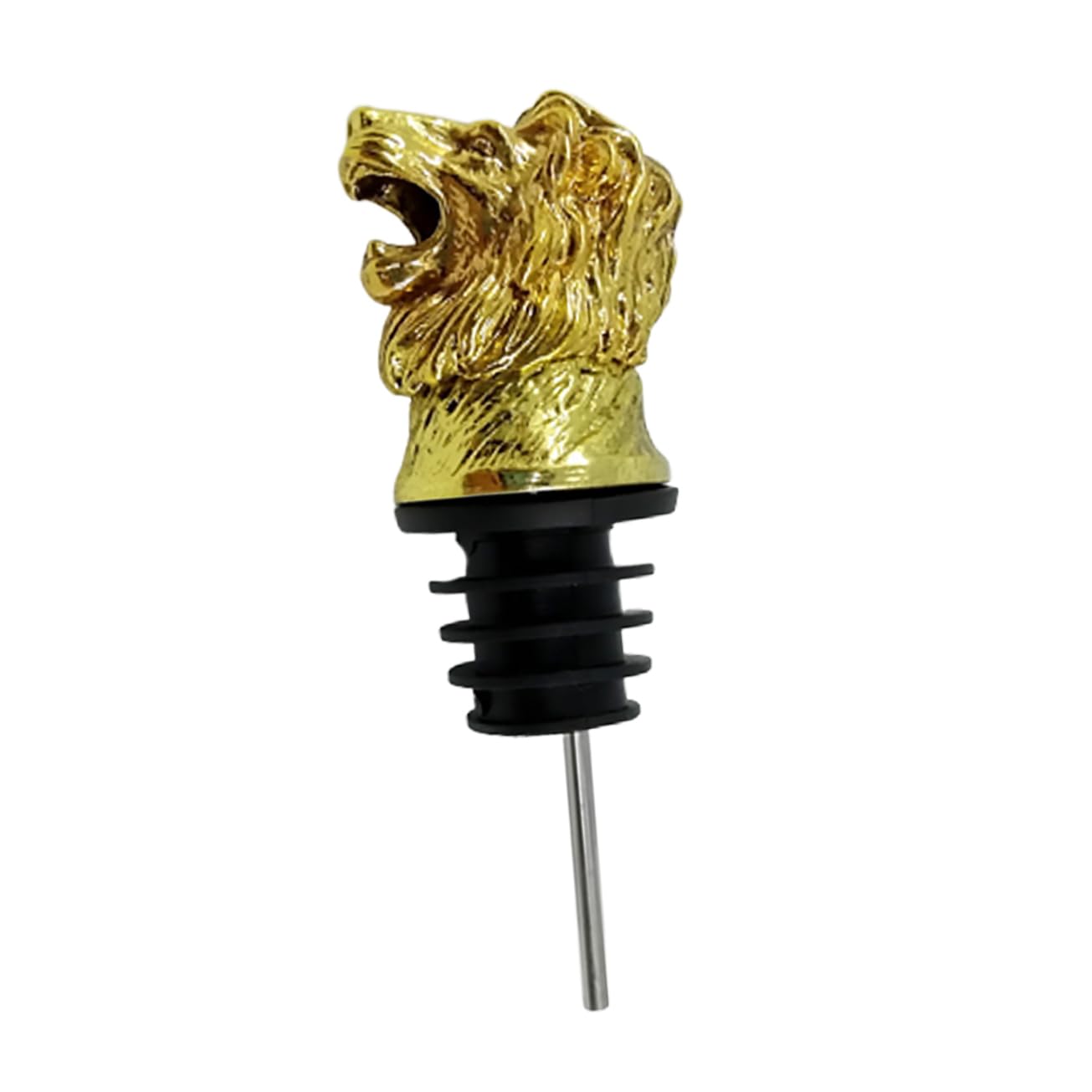 OFFSCH Alloy Wine Stoppers Lion Head Shape Bottle Caps Creative Wine Spout Party Fun