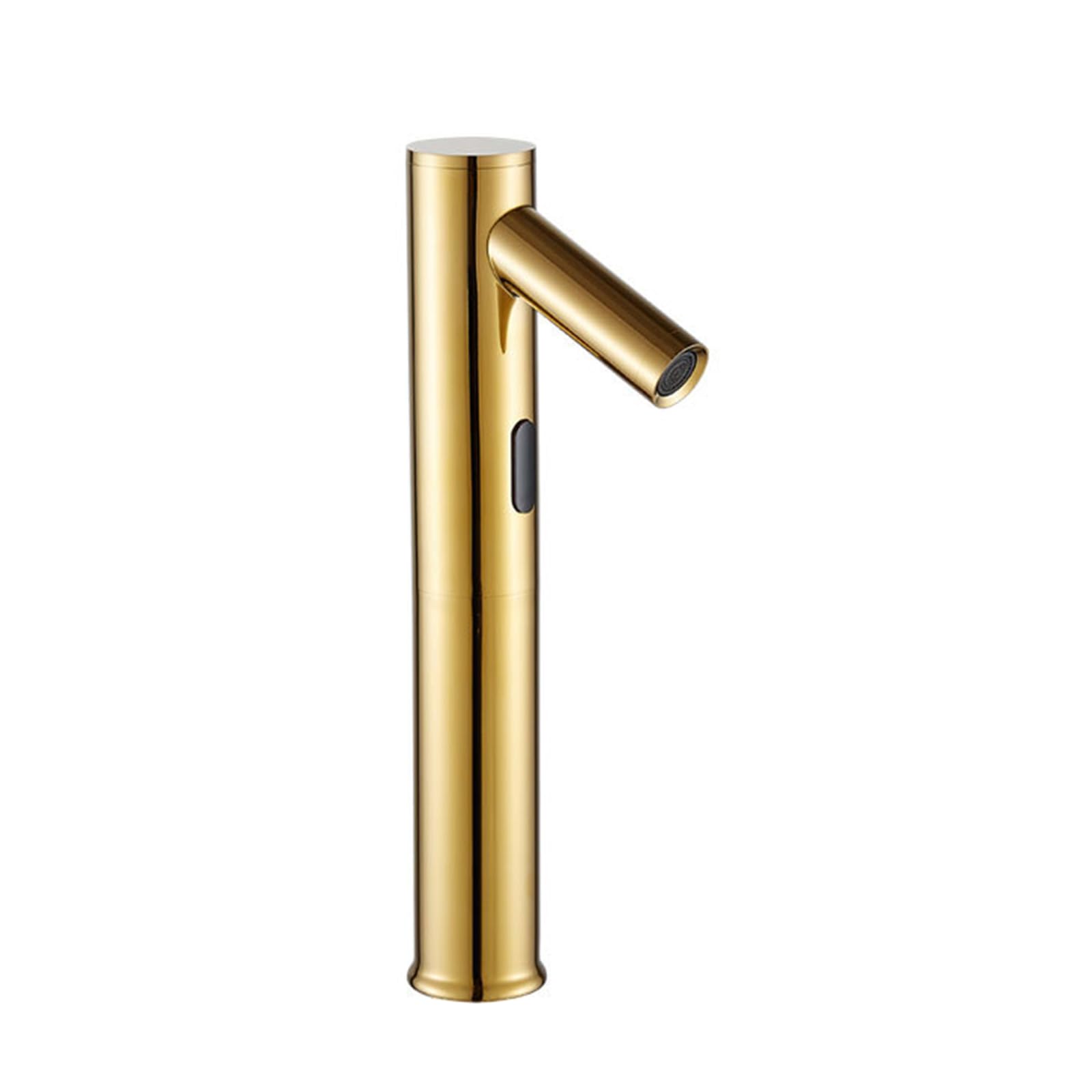 ZYCHSJXA Tall Basin Mixer Tap Touchless Bathroom Gold Taps Infrared Sensor Faucet Hot and Cold Not Adjustable