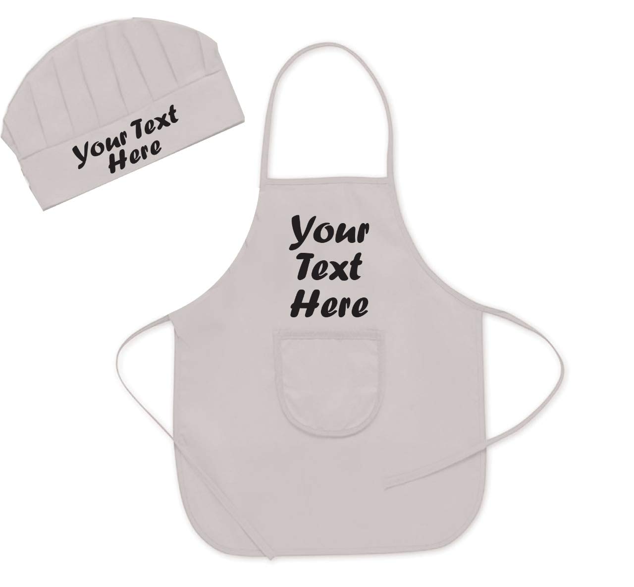 Kids Personalized customized apron and chef hat white color Unisex Serving Cooking Apron | Apron for Kitchen | Chef Apron Set for Kids