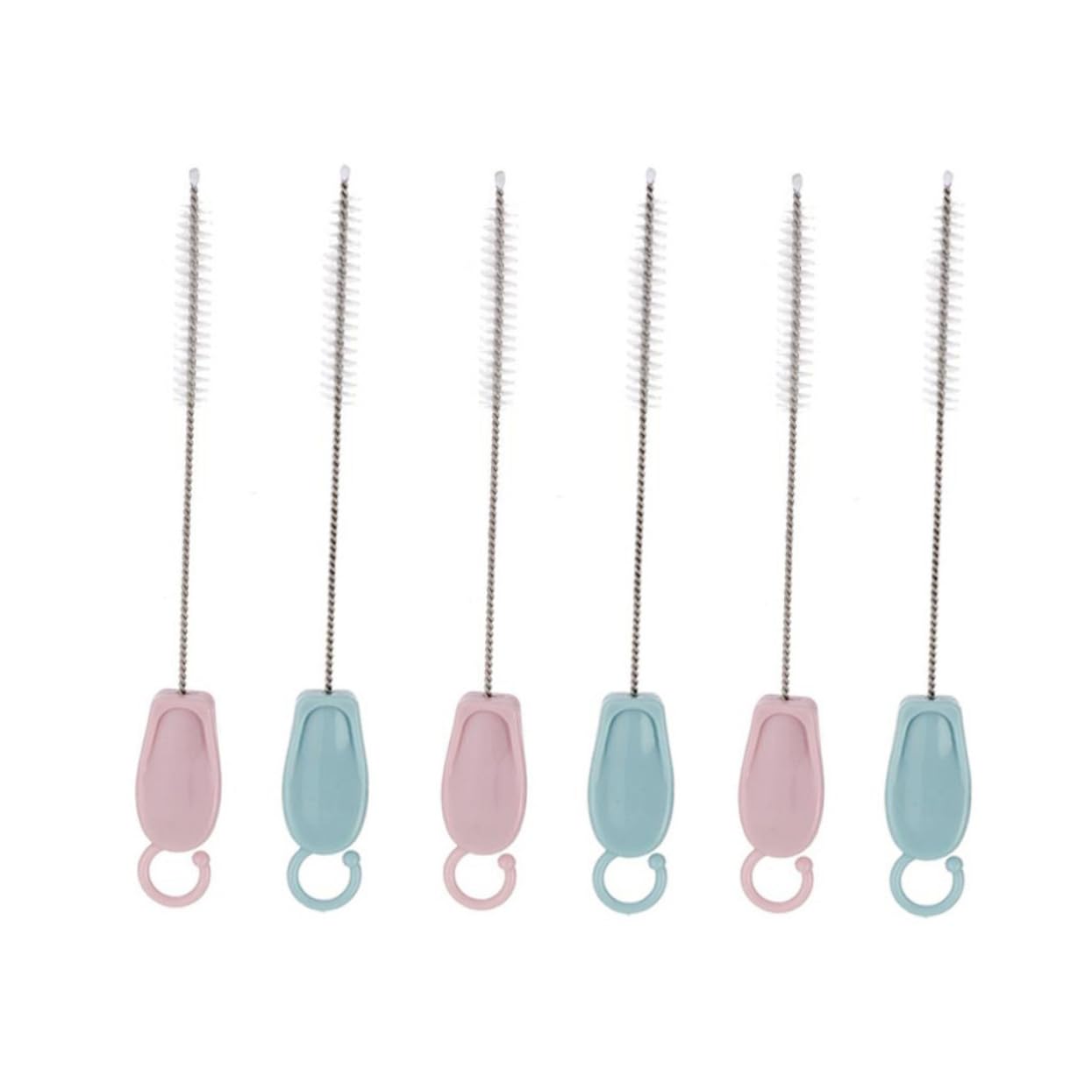 HEMOTON 9 Set Spazzola Per La Pulizia Bottiglia Paglia Coperchio Cannucce Riutilizzabile Cremagliera Scovolino Bottiglie Biberon Lunga Pulizia Lungo Scovolino Ciuccio Acciaio Inossidabile