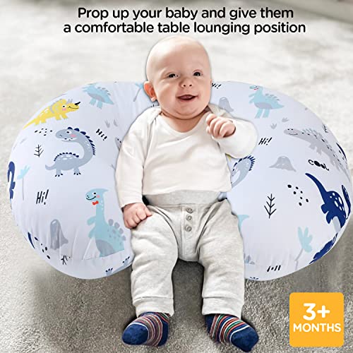 Plushii Nursing Pillow, Breathable Nursing Pillows For Breastfeeding, Breast Feeding Pillows For Mom, Breastfeeding Pillows For Bottle Feeding, Tummy Time, Sitting Support - Dinosaurs World #TOP3