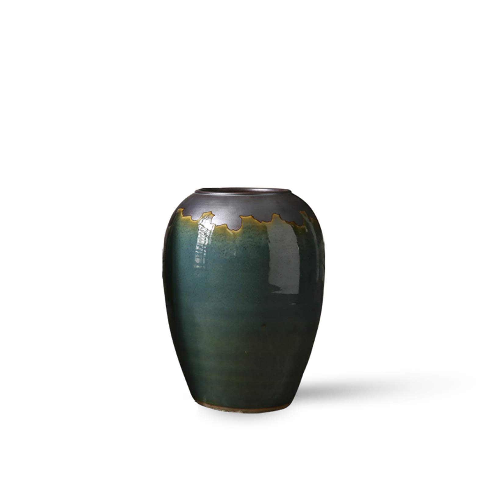 asdchZen Floor-Standing Large Vase Hotel Hall Villa Living Room Porch Multifunctional Ceramic Vase,30 * 42CM