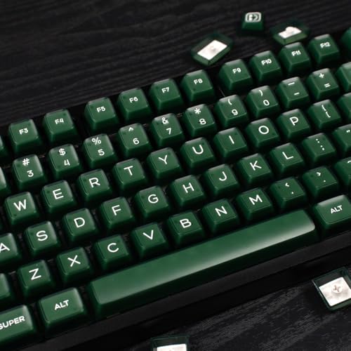 Image of 142 Keys SA Profile PBT Doubleshot Keycaps Green Translucent Keycap Set Fit for 61 /64 /87 /104 /108 Cherry Mx Switches ISO ANSI Mechanical Keyboard