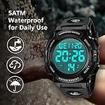 Mens Digital Watch Sports Military Watches Waterproof Outdoor Chronograph Wrist Watches for Men with LED Back Ligh/Alarm/Date - Image 4
