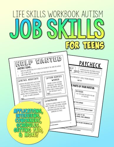 Job Skills for Teens: Life Skills Workbook Autism (Special...