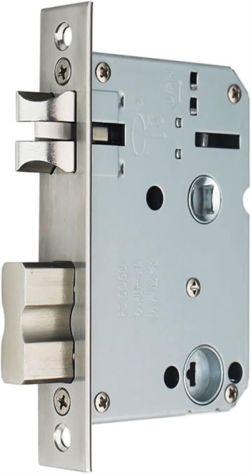 Horizontal mortice sash,Mortice Door Lock,Mortice Sash Locks,Mortice Deadlock,50x50 Mortise Lock Body,Suitable for Fingerprint Lock,Stainless Steel Panel,Bolt,Mute,Lift Handle to Lock(22x200mm)