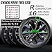 Hubcaps Wheel Cover Replacement R16 Size Hub Cap Universal-Fit Steel Wheel Rim Caps ABS Tire Covers for Most Cars Trucks Sedans SUV -Set of 4（16-inch，Black）