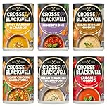Crosse & Blackwell Soup Variety Pack (6 x 400g) | Creamy & Hearty Classics | Tomato, Mushroom, Chicken, Minestrone & Vegetable Soups