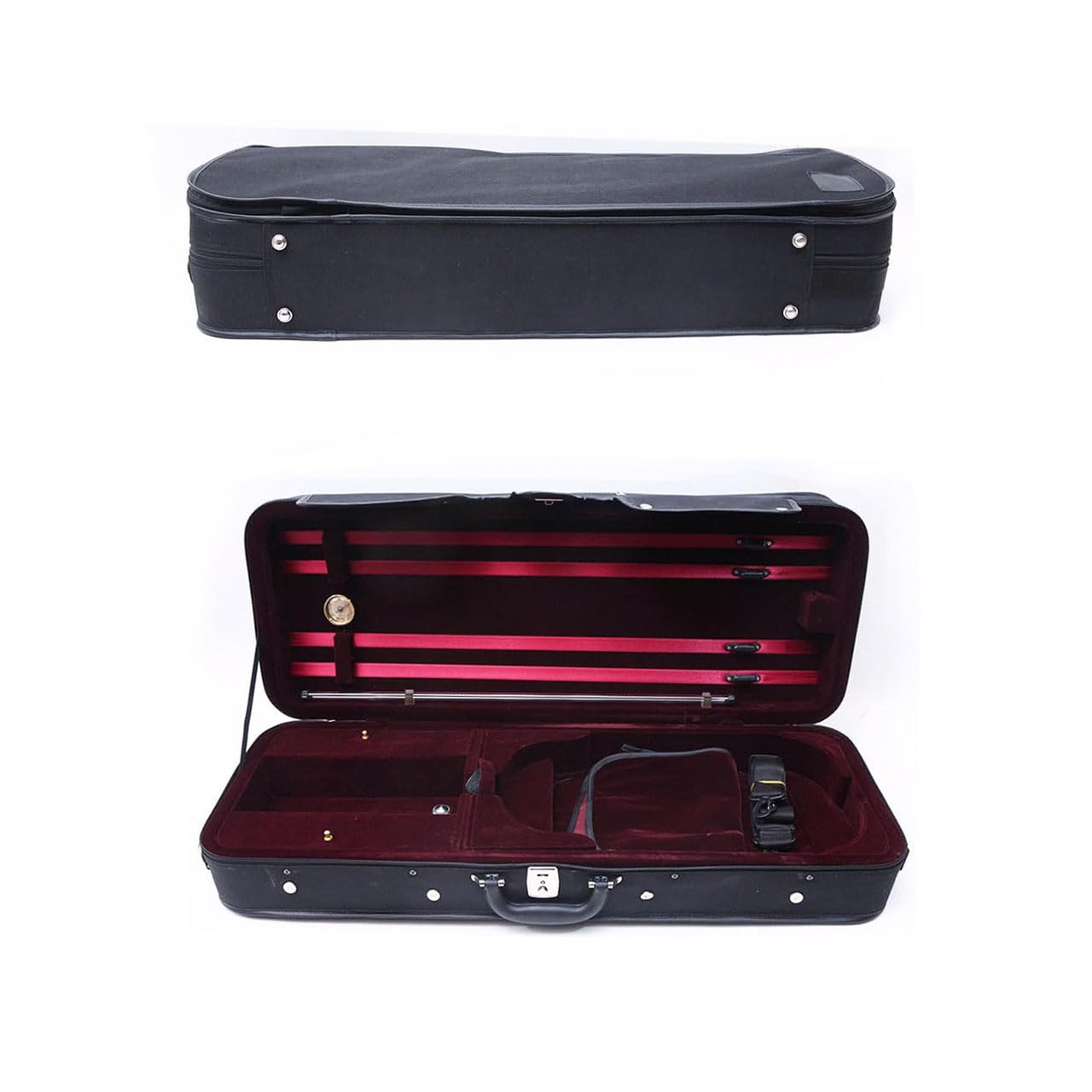 ModouString Viola Case adjustable fit for 15 to 16 inches Soft padding water-proof Composite with Neck Straps,Bow Holders