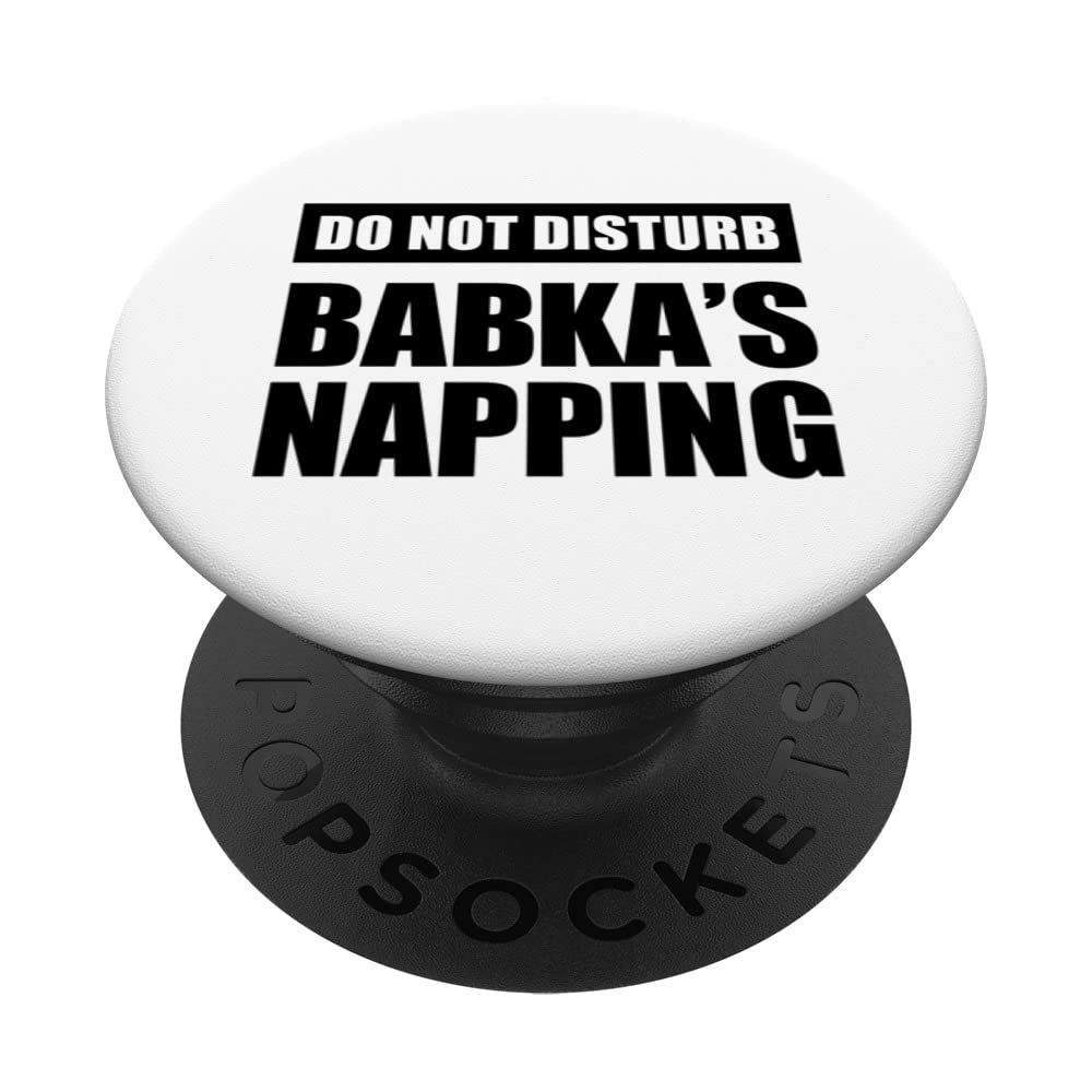 Do Not Disturb Babka's Napping PopSockets Swappable PopGrip, Black
