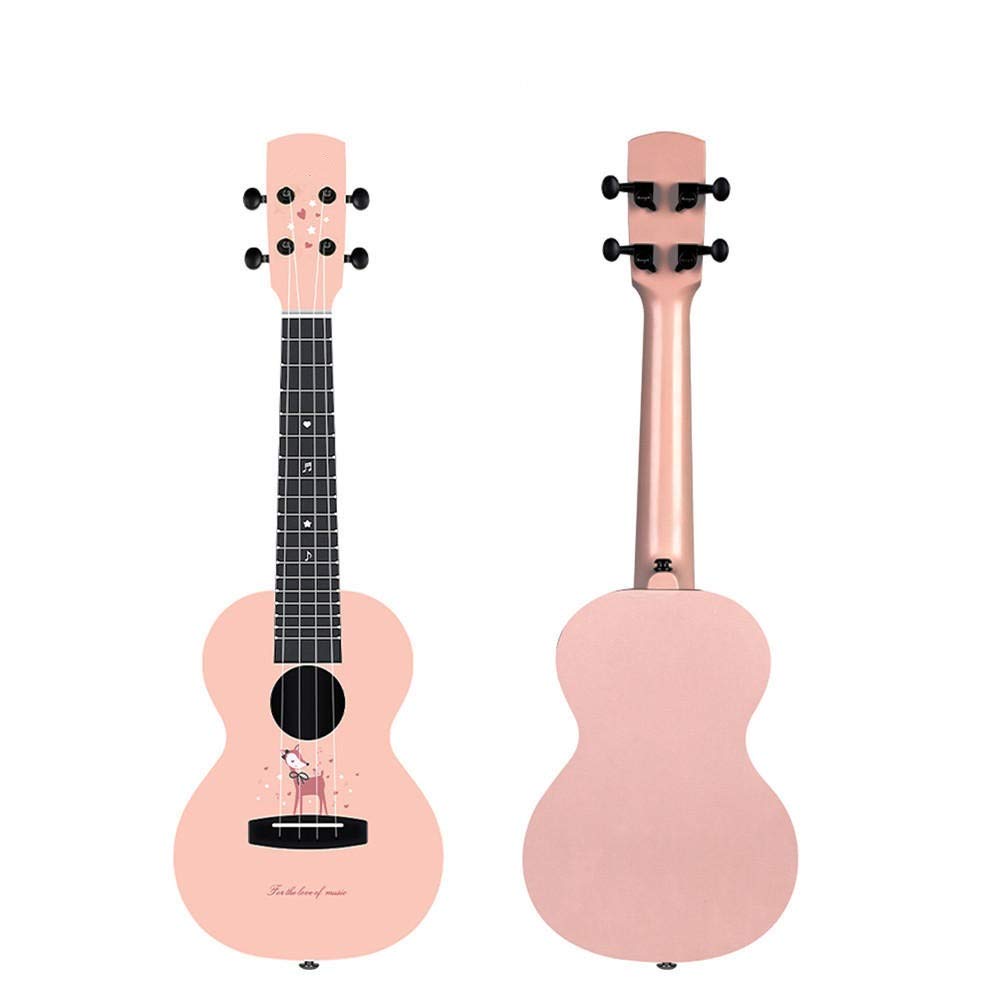 Amazon.co.jp: クラシックギター かわいいピンクの色23インチの4弦