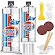 Marine Glasfaser-Reparaturset Weiß, 100 ml GFK Reparaturset, 2K Glasfaserspachtel Ultra Stark zum Reparieren von Löchern, Rissen und Sprüngen in Booten, Yachten, Surfbrettern, Angelruten, Wasserdicht