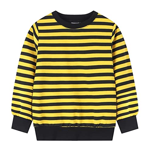 Boys Girls Basic Stripe Pullover Sweatshirt Toddler Kids Long Sleeve Crewneck Shirts Tops Fall Winter Clothes2