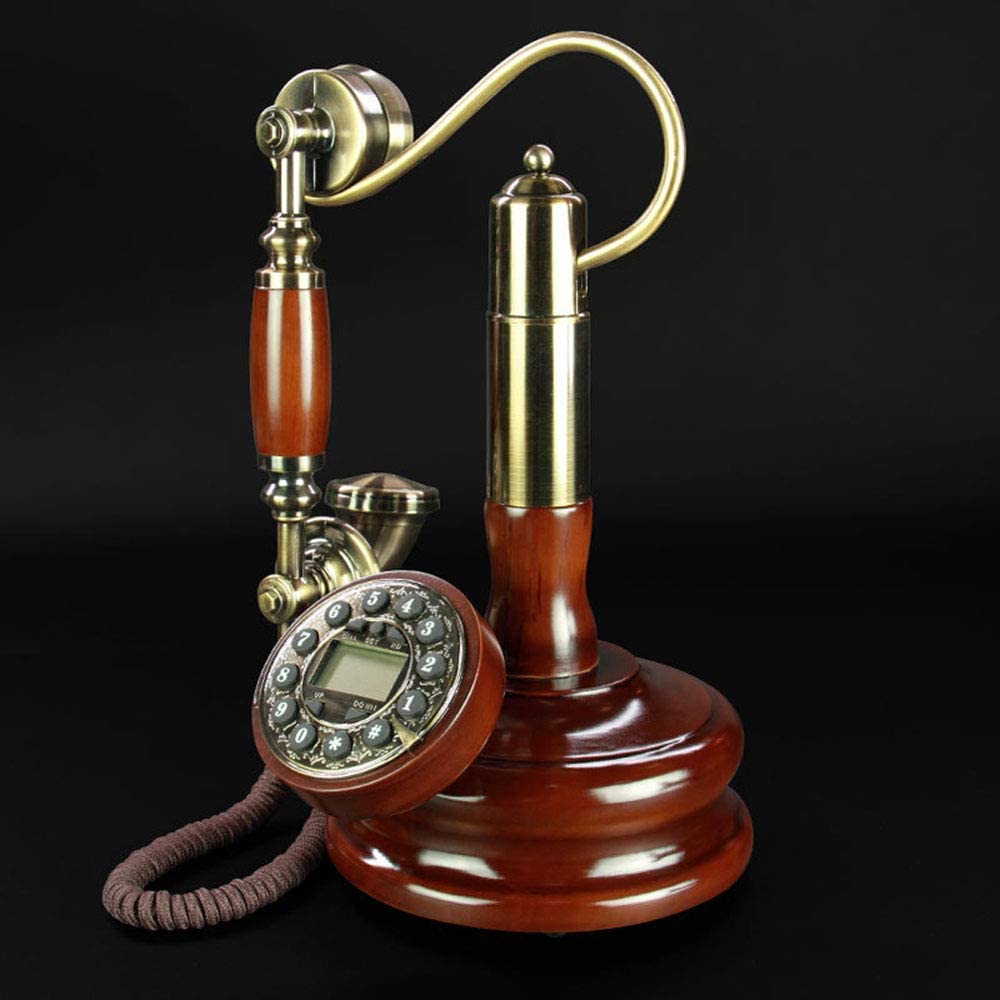 Telefon stacjonarny retro, antyczny telefon, staromodny, stacjonarny telefon cyfrowy, klasyczny europejski telefon stacjonarny retro, przewodowy z wiszącym zestawem słuchawkowym