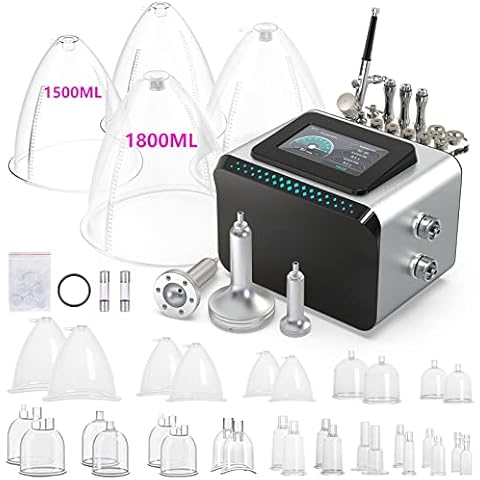 MYSWEETY Vacuum Therapy Machine, 3 in 1 Mutilfunction Cupping Therapy Sets, Professional Facial Skin Care Machine with Spray Gun Beauty Deviece for Salon/Home Use (0-80 cmHg | 1800ML) Cover