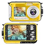 Waterproof Camera Underwater Cameras 2.7K 48MP Full HD Video Recorder Selfie Dual Screens 16X...