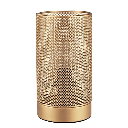Pauleen 48099 Golden Lampe Max 40W E14 Mesh Treillage Doré Luminaire à Poser 230 V Métal