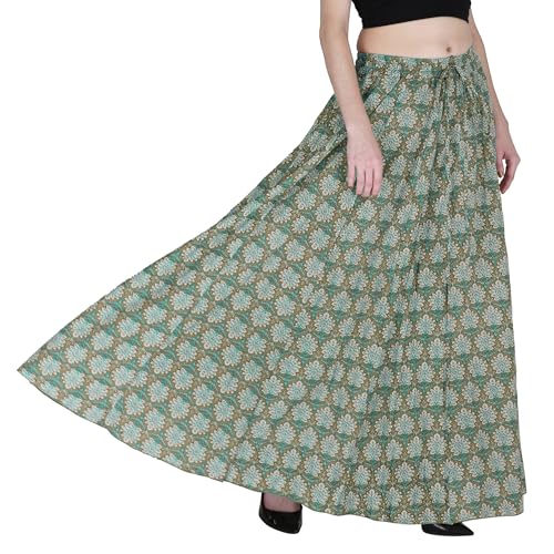 Image of Sttoffa Cotton Printed Women Wear Maxi Long Skirt 40 inch inch Full Length