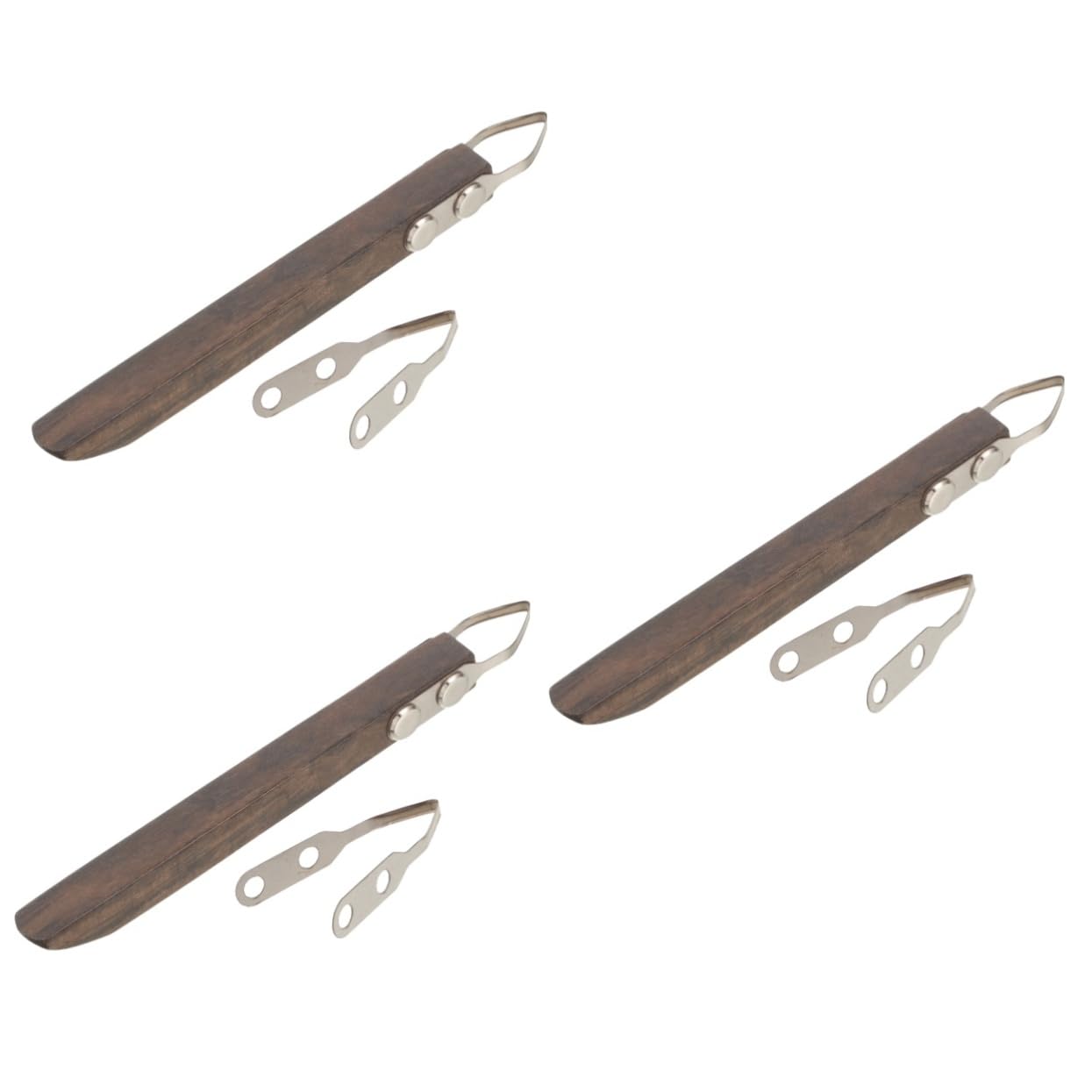 Uonlytech 3 Pièces Couteau De Coupe Boue Outils De Sculpture en Argile Scrapper Outils De Poterie Pâte à Modeler Argile De Poterie Moulage Argile en Polymère Céramique Adultes Bois