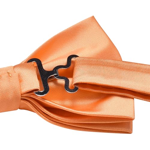 Image of GUSLESON Men's 3-pc Solid Color Bow Tie Gift Set - Double‑Fold Pre-Tied Bow Tie, Pocket Square, Cufflinks - Wedding Formal Party