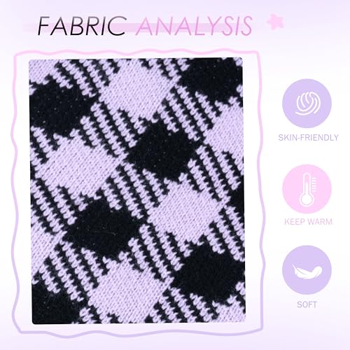Image of Kawaii Cartoon Cardigan Sweaters for Women Girls Long Sleeve Open Front Knit Cardigans Plaid JK School Uniform