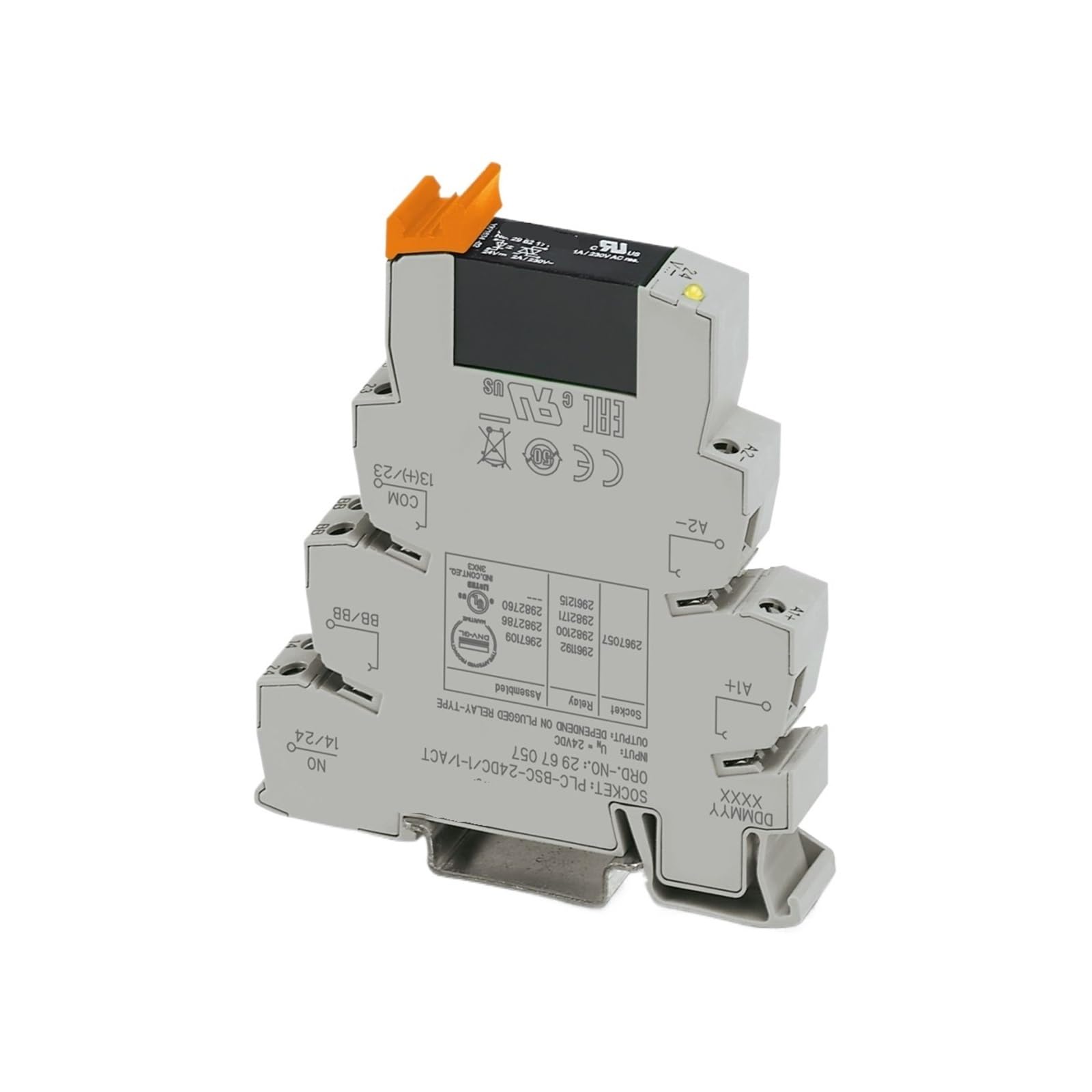 CJKXPZMH 10pcs PLC-OSC- 24DC/230AC/ 2/ACT 2982760 1NO | 24VDC | With lamp | 2A Relay module