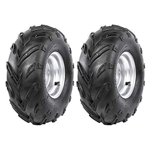 JCMOTO Pack of Two 16x8-7" inch Front Wheel Rim Knobby Tyre & Tube ATV Quad Bike Buggy Ride on Mowers