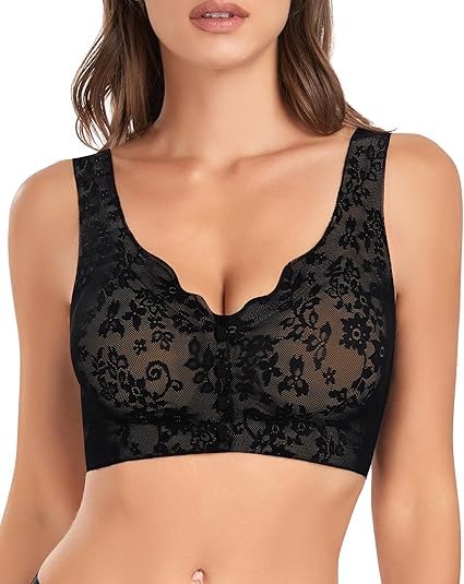 Women's Cotton Padded and Non-Wired Maternity Nursing Feeding Bra (in, Numeric, 40, 40, 40, Regular, Black)-image-3
